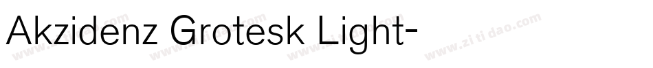 Akzidenz Grotesk Light字体转换